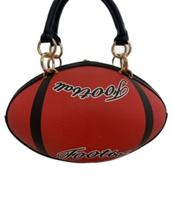 Rugby Shaped Crossbody Bag 6676 RED